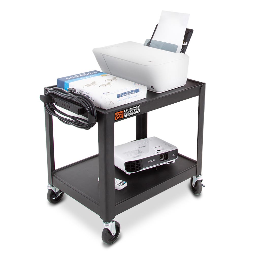 26" Two-Shelf Steel AV Cart - 2
