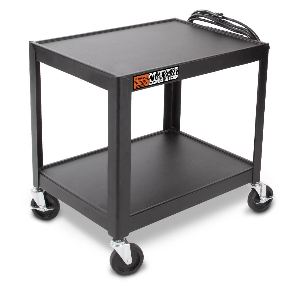 26" Two-Shelf Steel AV Cart - 1