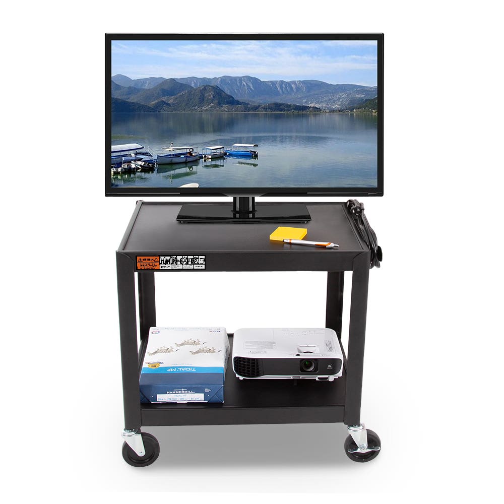 26" Two-Shelf Steel AV Cart - 3