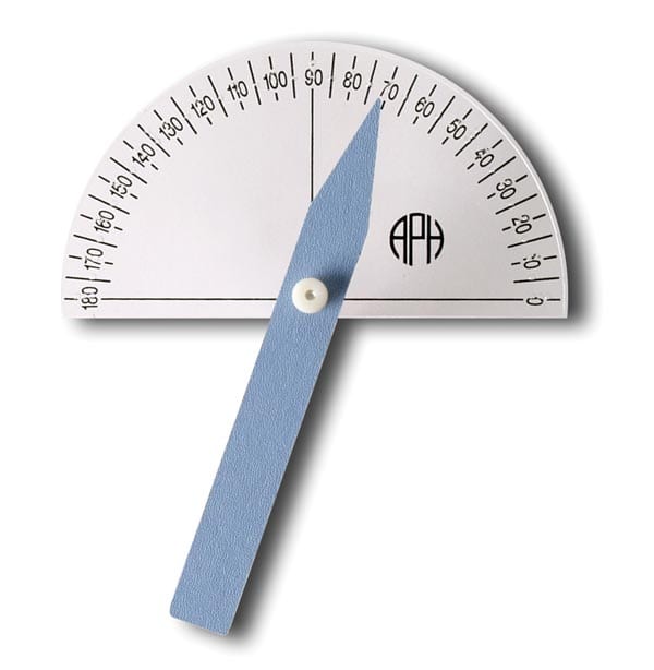 Braille-Large Print Protractor