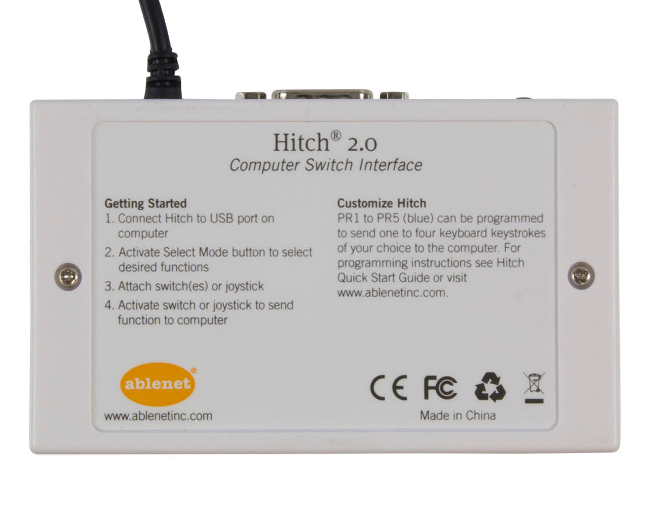 Hitch 2.0 AAC Communication Switch Interface - back