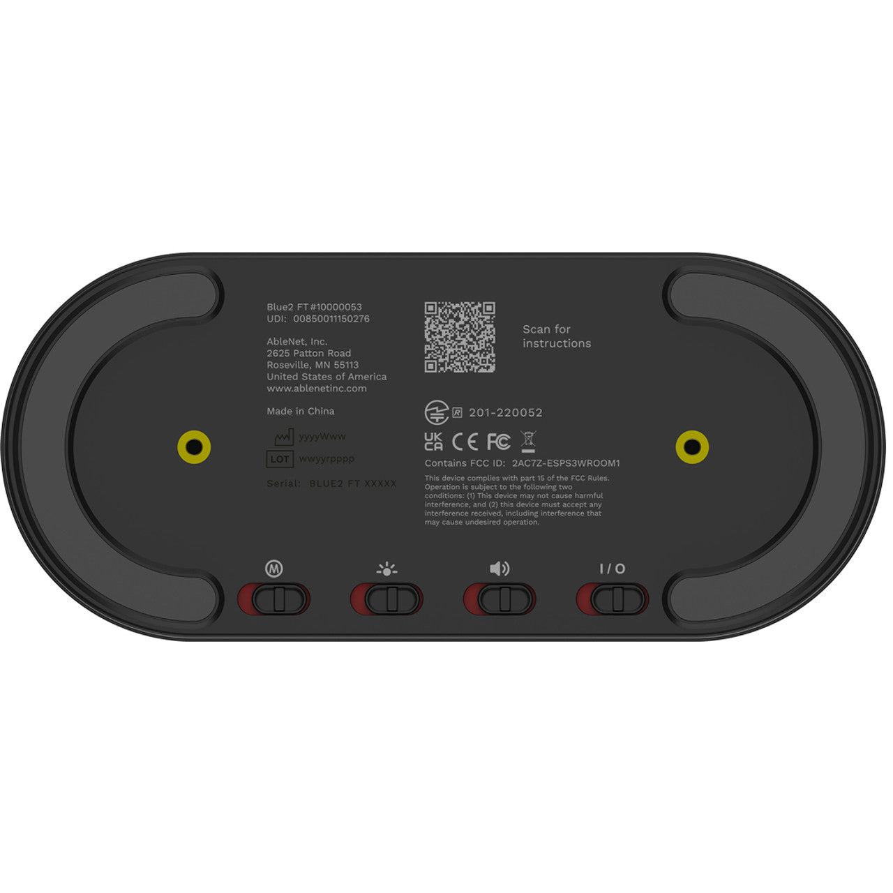 Blue2 FT Bluetooth AAC Wireless Switch -  bottom