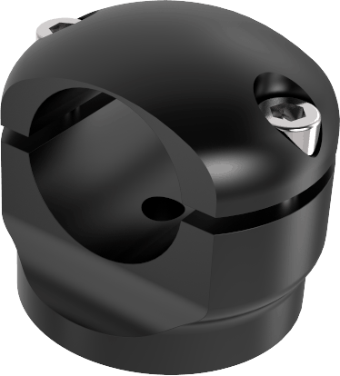 Monty 3D frame clamp to mount on round wheelchair frames with Ø31-32 mm (1 1/4″) - 1