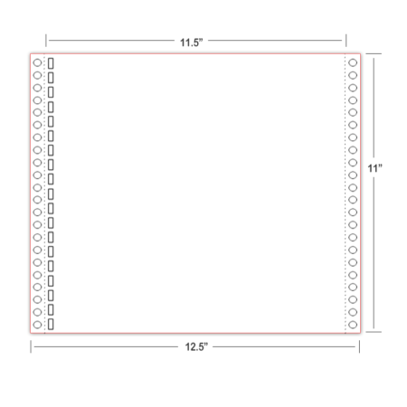 Braille Paper 11×11.5″ – 19 Hole, Continuous Feed