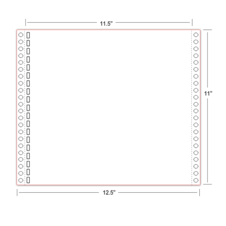 Braille Paper Continuous Feed (Tractor) - 11.5×11 American Thermoform