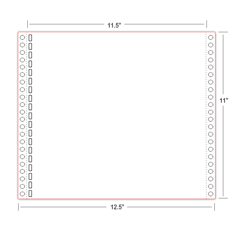 Braille Paper 11×11.5″ – 19 Hole, Continuous