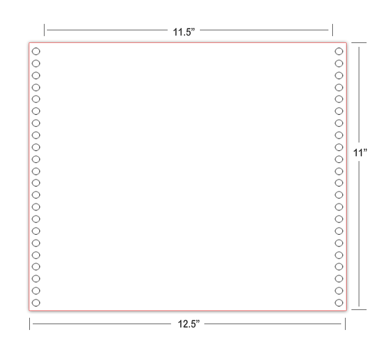 Braille Paper 11×11.5″ – Plain, Continuous Special Needs Computers