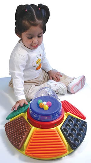 Textured Carousel Busy Box Enabling Devices