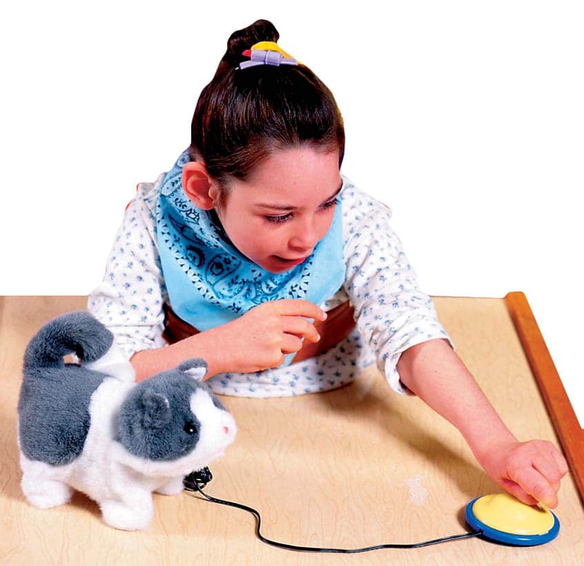 Girl Using Saucer Switches