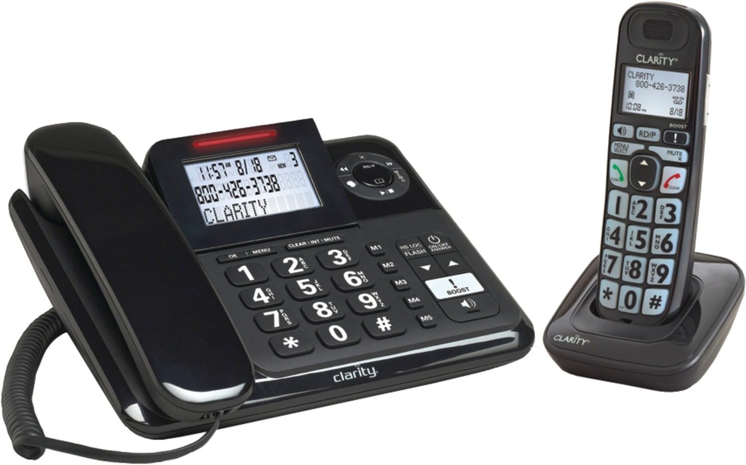 Clarity Amplified Corded/Cordless Combo with Speakerphone and Digital Answering Machine