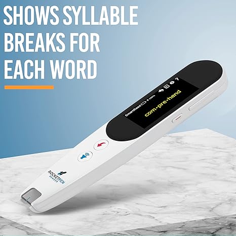 RocketPen Reader shows syllable breaks for each word