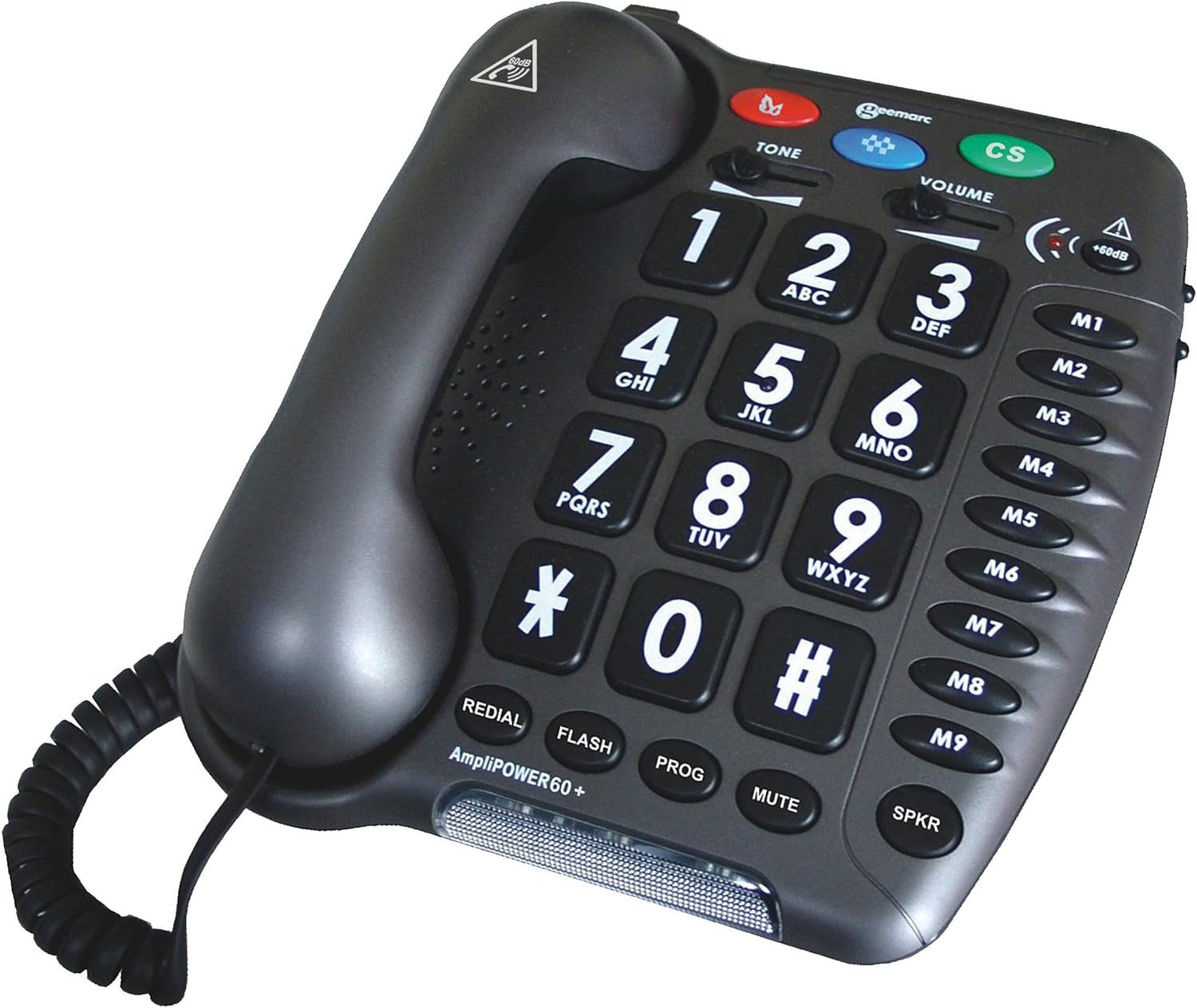 GEEMARC AMPLIPOWER60+ EXTRA LOUD AMPLIFICATED (UP TO 67dB) BIG BUTTON SPEAKERPHONE TELEPHONE