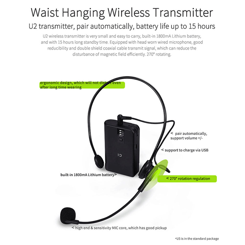 ALDS Sound Buddy Portable Speaker Kit with Bodypack Transmitter - 6 Wireless Transmitter