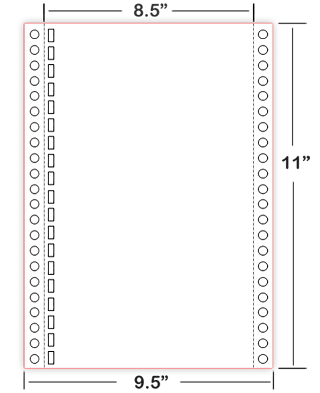 Braille Paper 8.5×11″ – 19 Hole Continuous Special Needs Computers