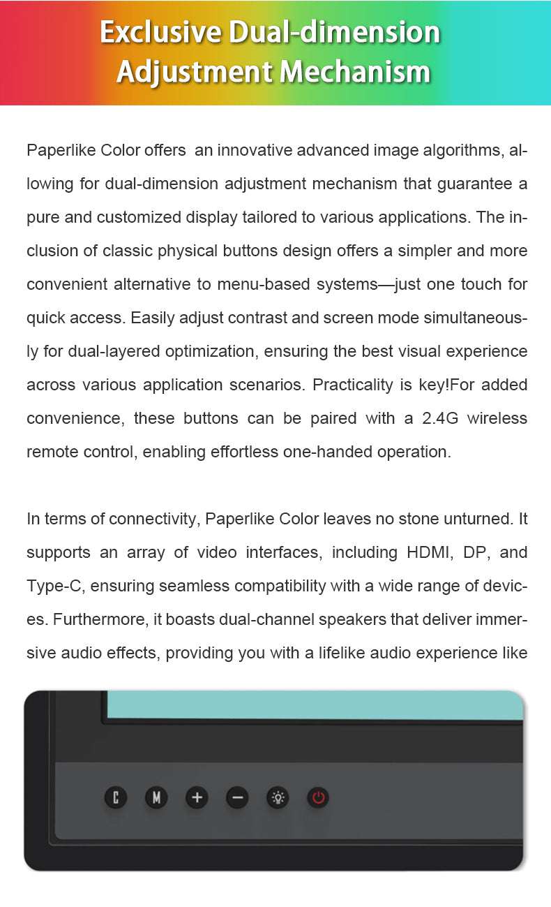 Dasung Paperlike COLOR (Revolutionary): World First Ultra-fast E-ink Monitor (25.3-inch) - 33Hz Dasung