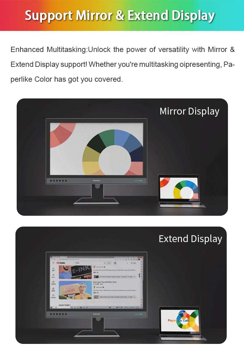 Dasung Paperlike COLOR (Revolutionary): World First Ultra-fast E-ink Monitor (25.3-inch) - 33Hz Dasung