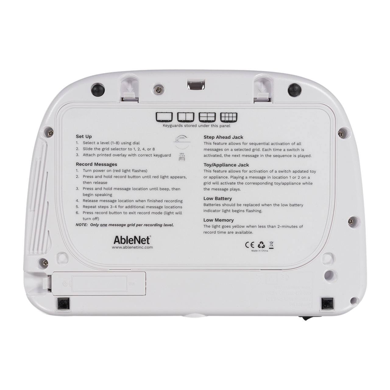 Ablenet SuperTalker FeatherTouch Speech Generating Device  - back