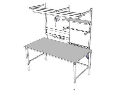 Accella Adjustable Workbench – 4 Leg