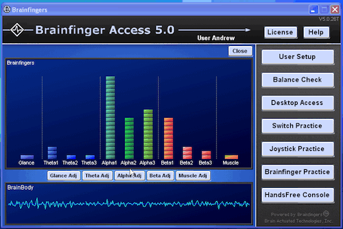 Brainfingers user readings
