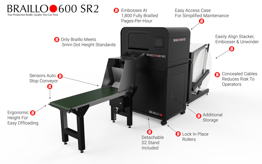 BRAILLO 600 SR2 Braille Embosser