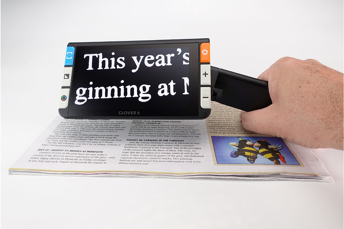 Clover 6 HD Touchscreen Video 6" Magnifier with Folding Handle  -2