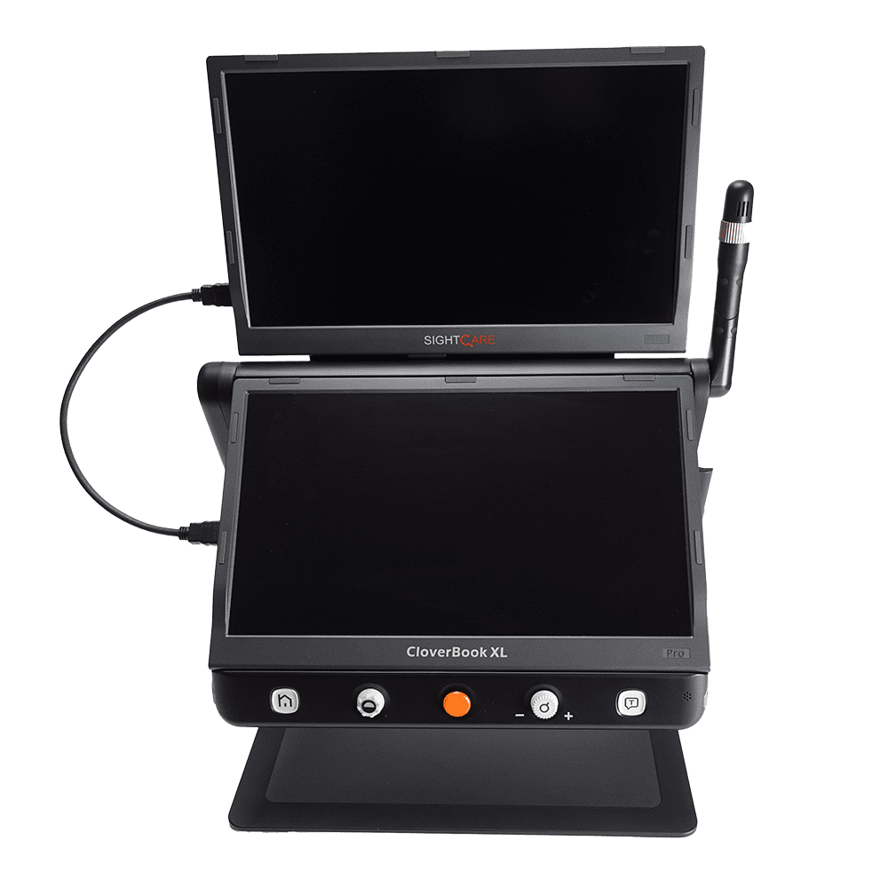 CloverBook PRO XL 16" FHD Touchscreen Portable Video Magnifier with Distance Camera - 12 with extra screen