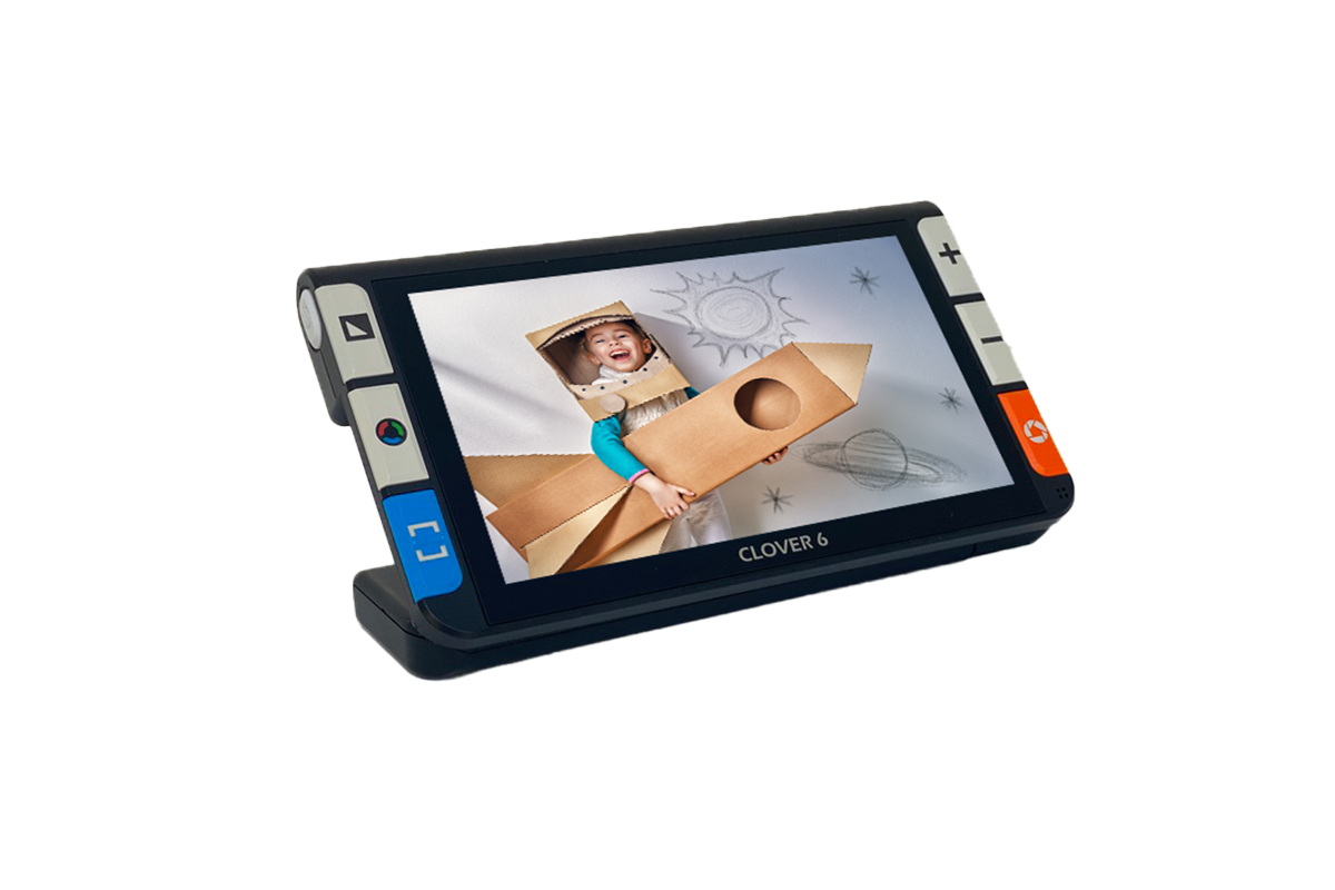 Clover 6 HD Touchscreen Video 6" Magnifier with Folding Handle  -1