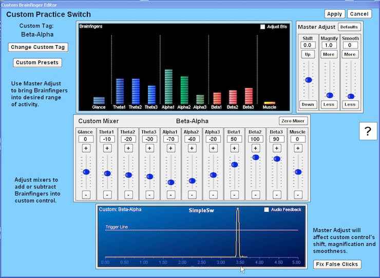 Brainfingers custom editor