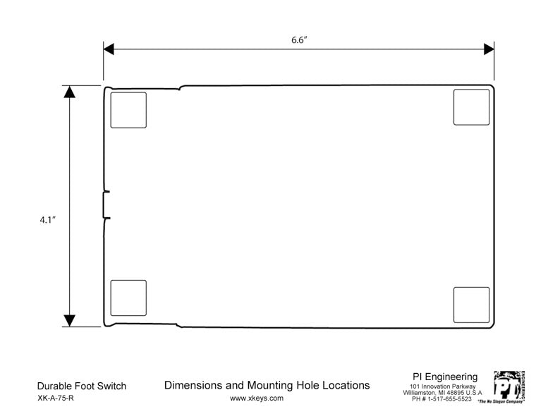 Durable Foot Switch - XK-A-75-R diagram