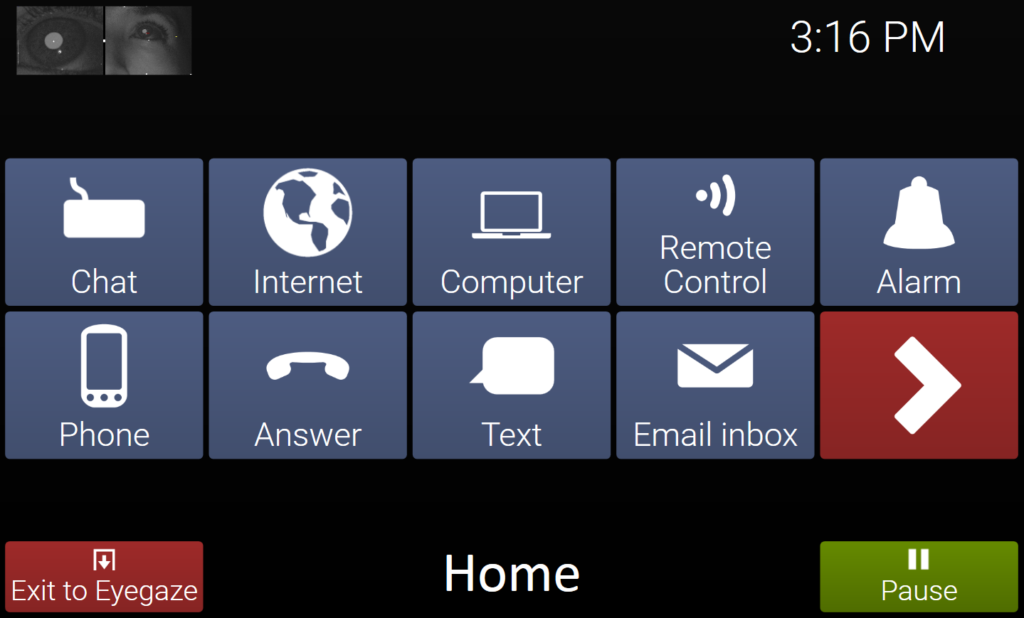 EyeWorld 3 Home Screen