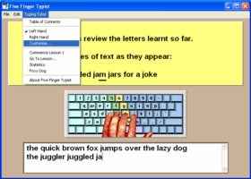 Five Finger Typist - One Handed Typing Tutor for Windows and Macintosh