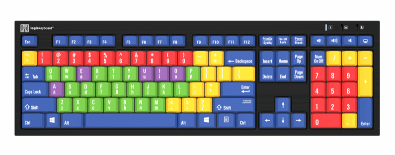 Kids Learning Board NERO Slimline Keyboard – Windows US American English - 1