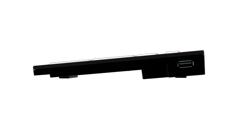 LargePrint - PC Nero Slimline Keyboard - US English side