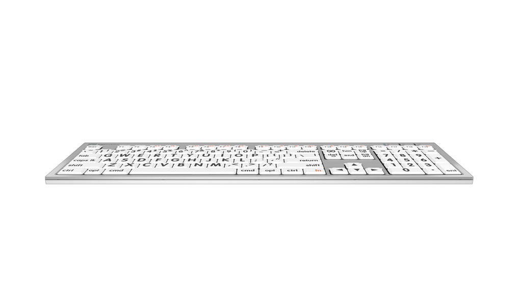 LargePrint Black on White - Mac ALBA Keyboard - US English