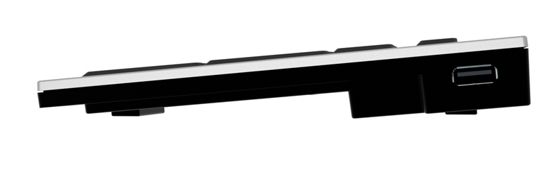 Large Print - White on Black Silver Slimline Keyboard – Windows US English Special Needs Computers - 4