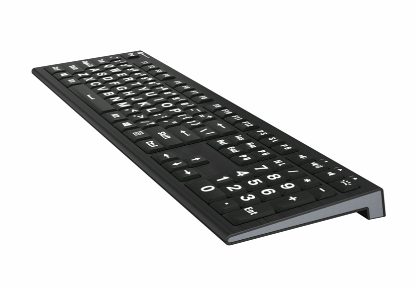 LargePrint White on Black - ASTRA 2 Backlit Keyboard - US English Special Needs Computers - 2