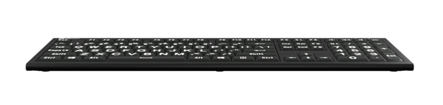 LargePrint White on Black - ASTRA 2 Backlit Keyboard - US English Special Needs Computers - 6