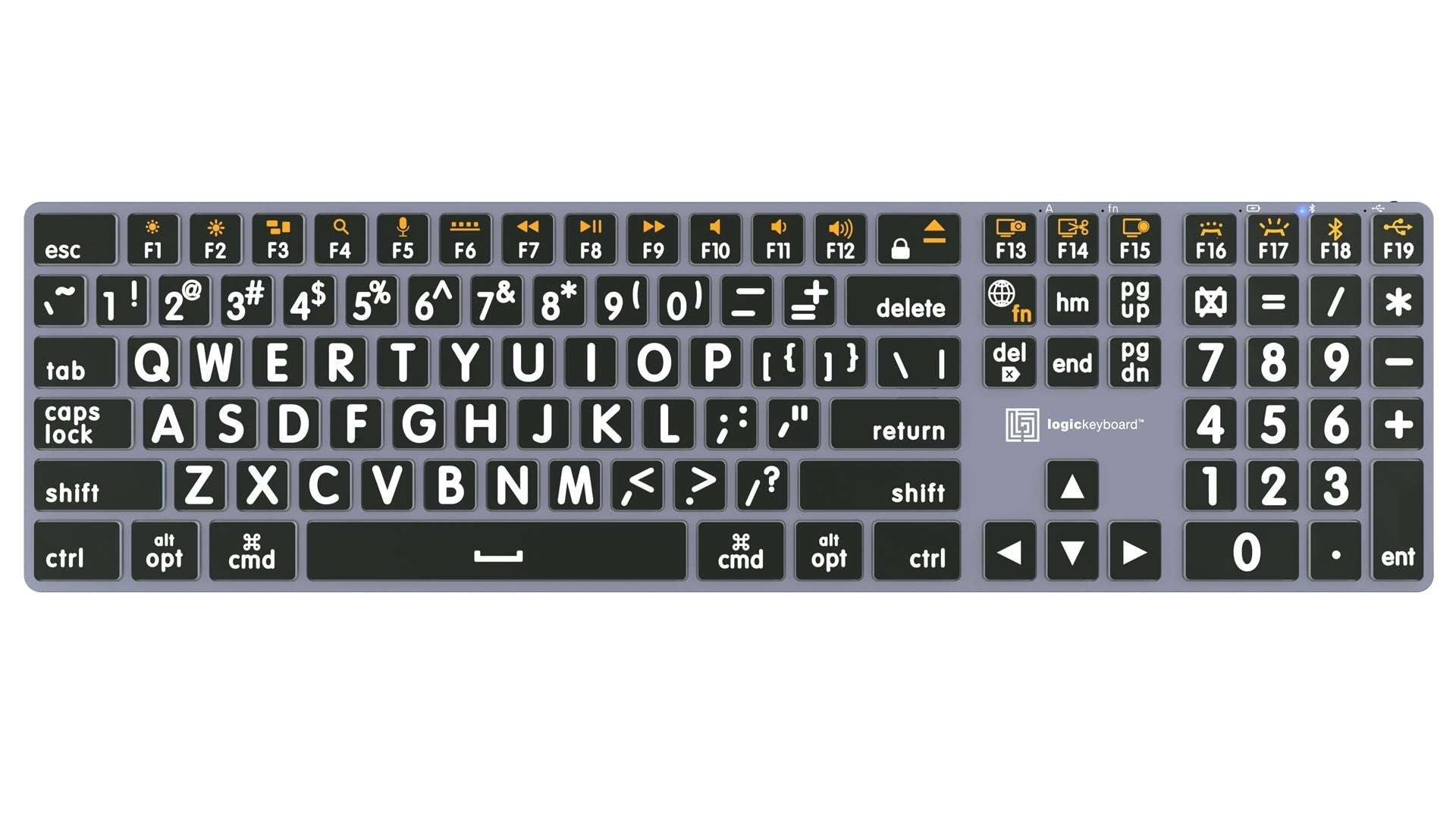 Large Print - White on Black
TITAN Slimline Keyboard – Mac
US English - 1