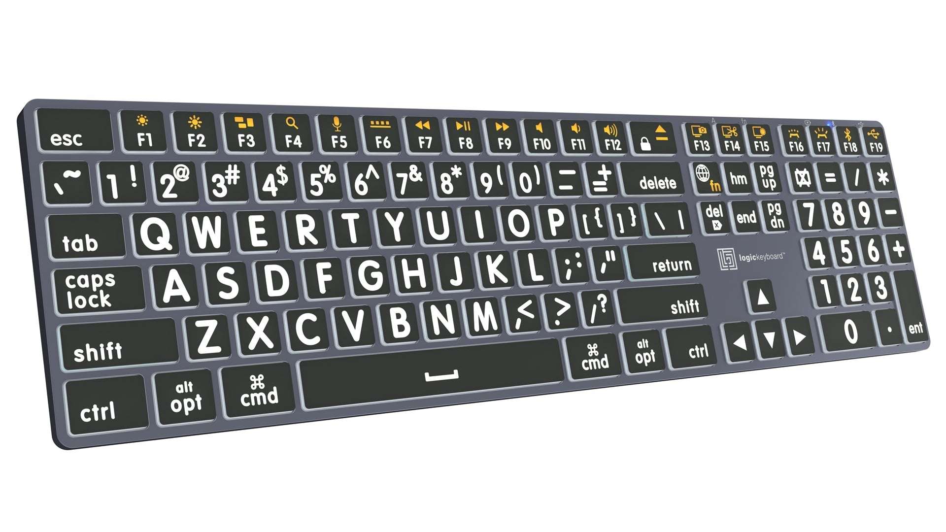 Large Print - White on Black
TITAN Slimline Keyboard – Mac
US English - 2