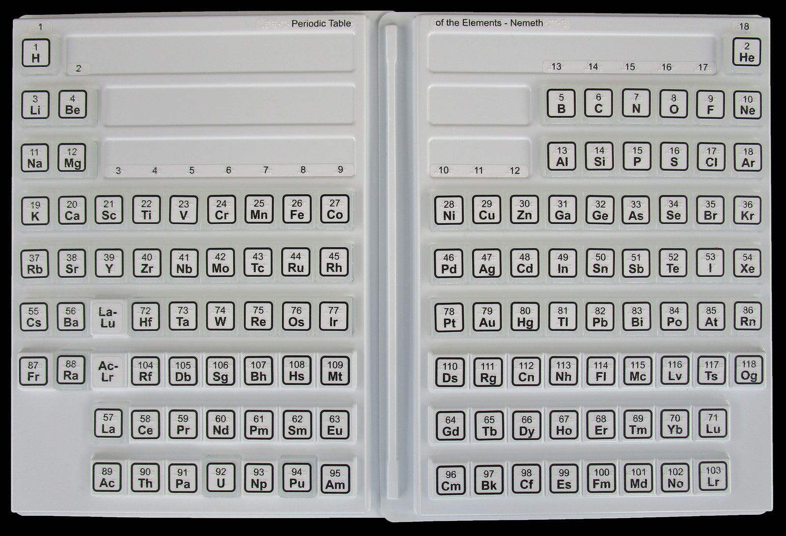 Chemistry Element Tile Organization/Storage Trays