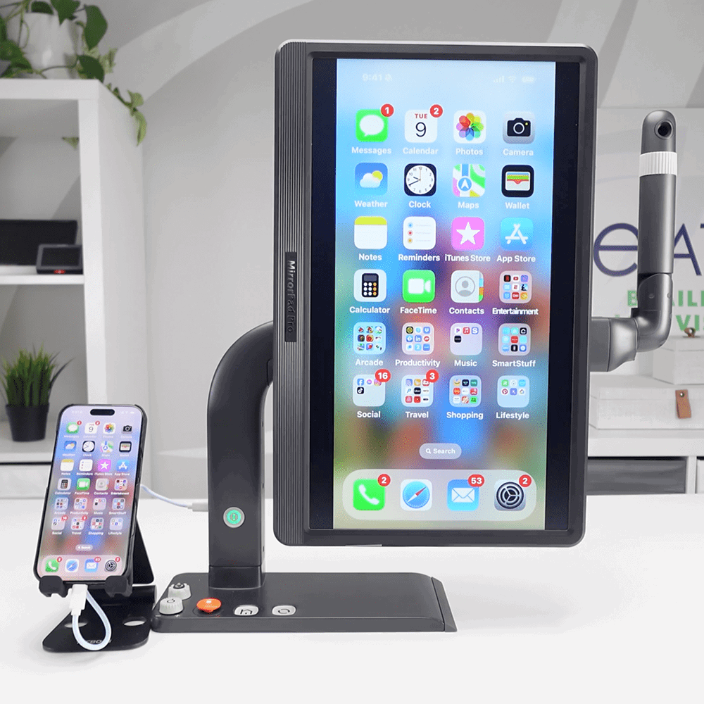 MirrorPad Pro, the first 3-in-1 Wireless Magnifier + Device Viewer CloverBook - 10