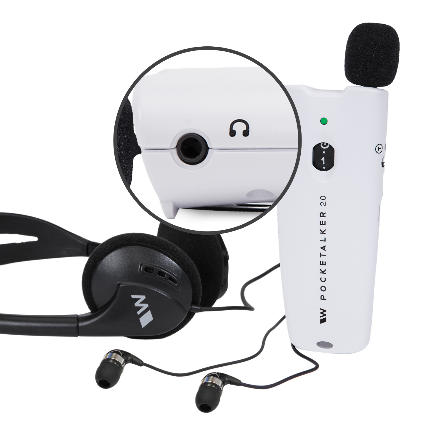 Pocketalker 2.0 Personal Voice Amplifier audio jack