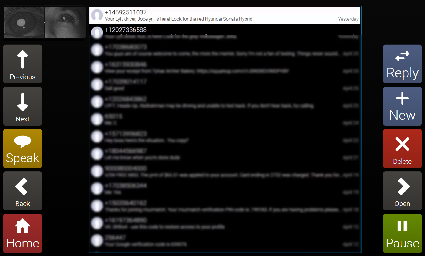 EyeWorld Send Text Messages