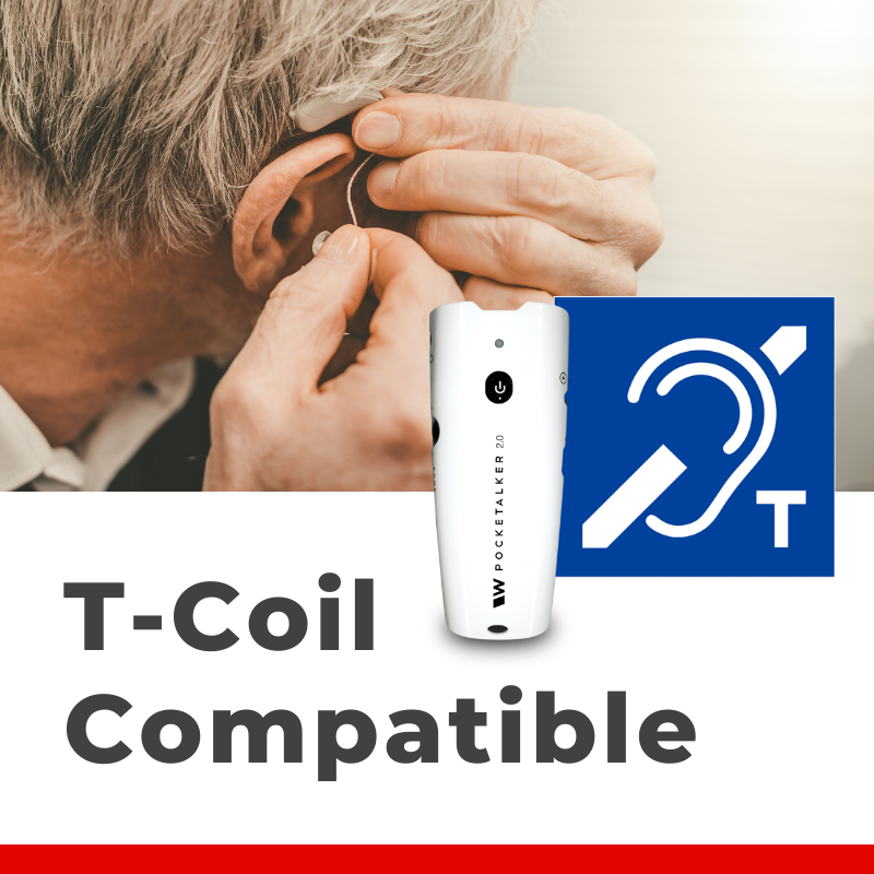 Pocketalker 2.0 Personal Voice Amplifier t-coil compatible