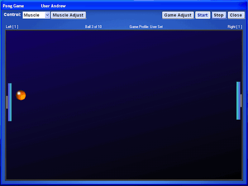 Brainfingers pong game