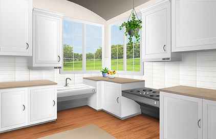 Wheelchair Approach Adjustable Cooktop