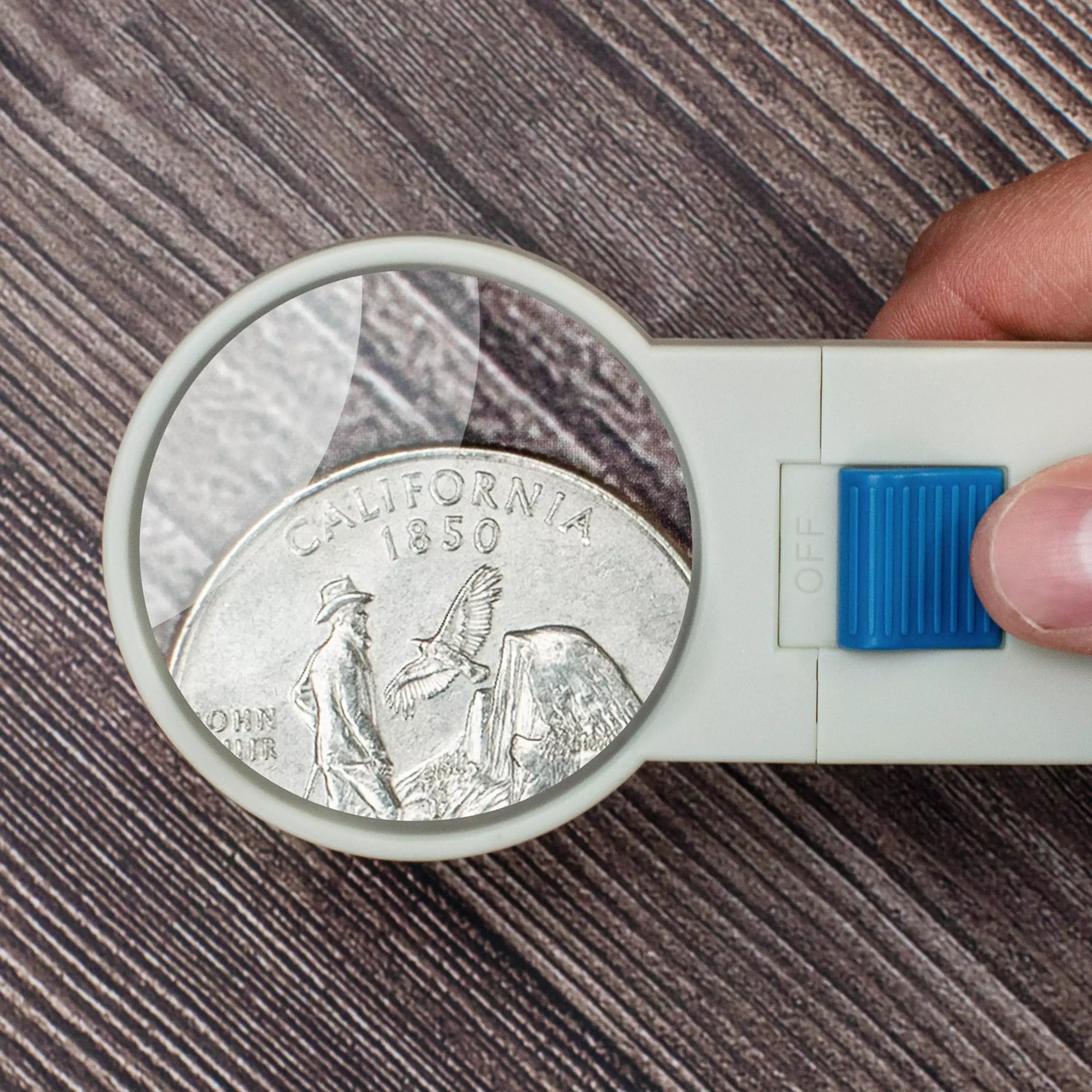 HandHeld LED Lighted 5x Magnifier - 1