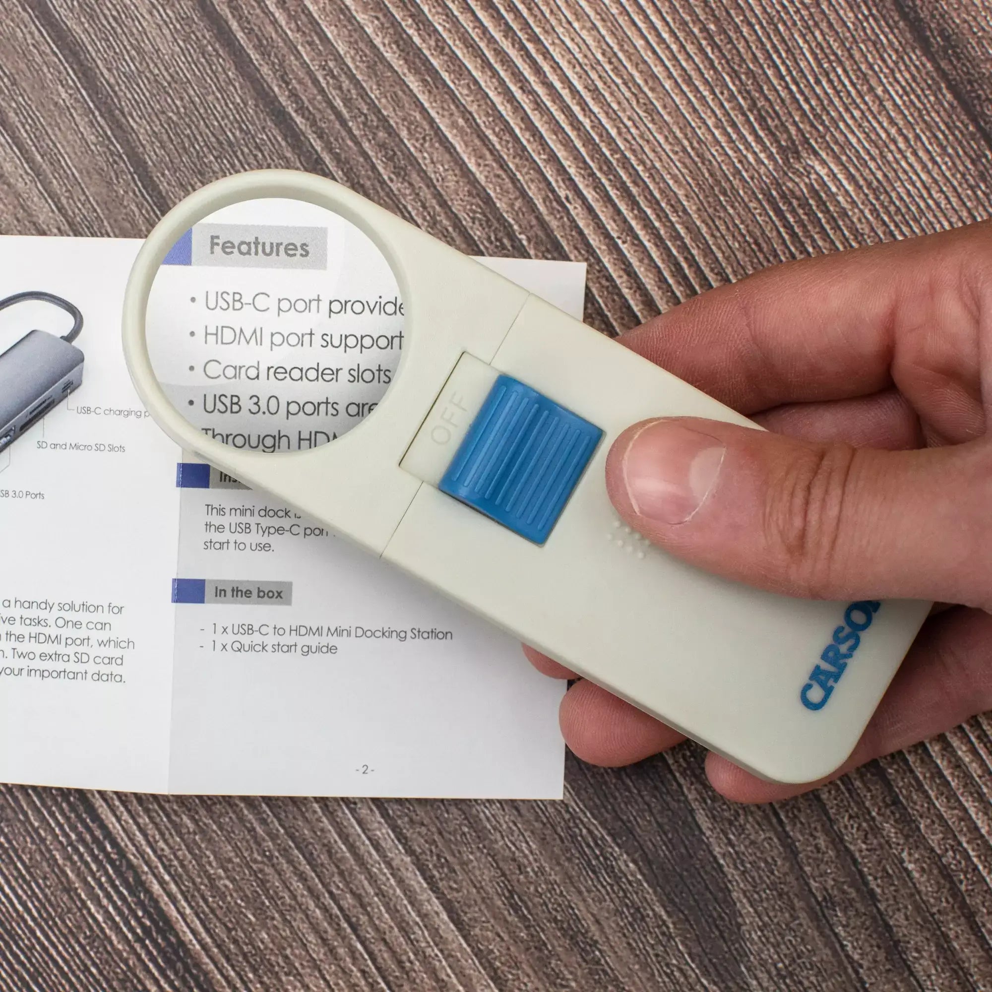 HandHeld LED Lighted 7x Magnifier - 1