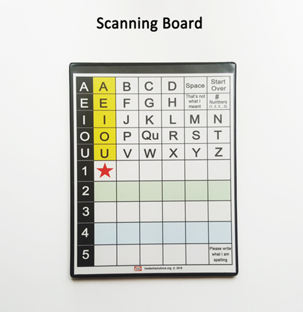 AAC Scanning Board Low Tech Solutions