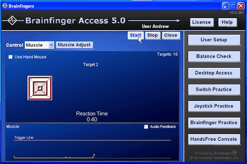 Brainfingers Muscle Access